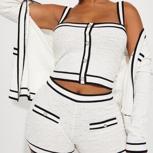 White cardigan